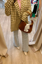 Load image into Gallery viewer, Sienna Suede Cognac with Stitching and Ruffle