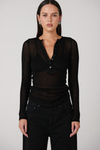Load image into Gallery viewer, XAVIER BUTTON TOP - BLACK