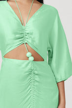 Load image into Gallery viewer, HALLEY ROUCHED MAXI DRESS - APPLE GREEN
