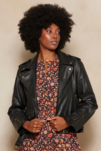 Load image into Gallery viewer, Tigerlily Velda Leather Jacket - Black