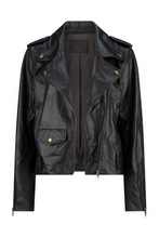Load image into Gallery viewer, Tigerlily Velda Leather Jacket - Black