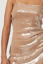 Load image into Gallery viewer, FRANKIE STRAPPY SEQUIN MINI DRESS - NUDE
