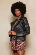 Load image into Gallery viewer, Tigerlily Velda Leather Jacket - Black