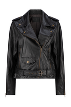 Load image into Gallery viewer, Tigerlily Velda Leather Jacket - Black