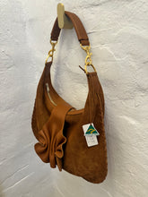 Load image into Gallery viewer, Sienna Suede Cognac with Ruffle
