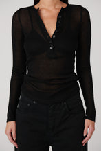 Load image into Gallery viewer, XAVIER BUTTON TOP - BLACK
