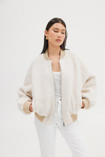 Load image into Gallery viewer, Alanna Boucle Bomber - Oatmeal