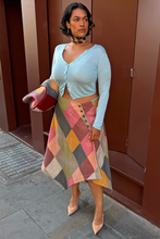 Load image into Gallery viewer, Argyle Wool Blend Skirt