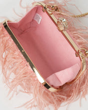 Load image into Gallery viewer, Izoa Beatrice Clutch Pink Faux Feather