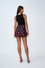 Load image into Gallery viewer, BUBBLE HEART MINI SKIRT - BLACK RED PINK