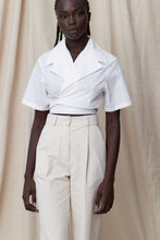 Load image into Gallery viewer, Stella Wrap Shirt in White