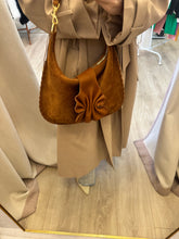 Load image into Gallery viewer, Sienna Suede Cognac with Ruffle