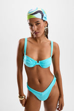 Load image into Gallery viewer, Ariel Ruched Bra - Blue Lagoon