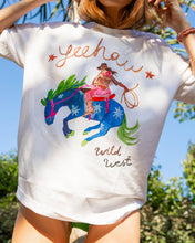 Load image into Gallery viewer, YEEHAW!! Oversize Deep Drop Shoulder Tee