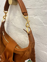 Load image into Gallery viewer, Sienna Suede Cognac with Ruffle