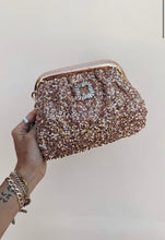 Load image into Gallery viewer, Gold Sequin Clutch Bag