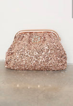 Load image into Gallery viewer, Gold Sequin Clutch Bag