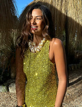 Load image into Gallery viewer, Lime Sequin Tank Top