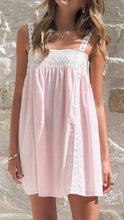Load image into Gallery viewer, Maisey Mini Lace Dress in Soft Pink