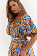 Load image into Gallery viewer, La Bohème Girls Camila Maxi Dress Cotton Agate Azure