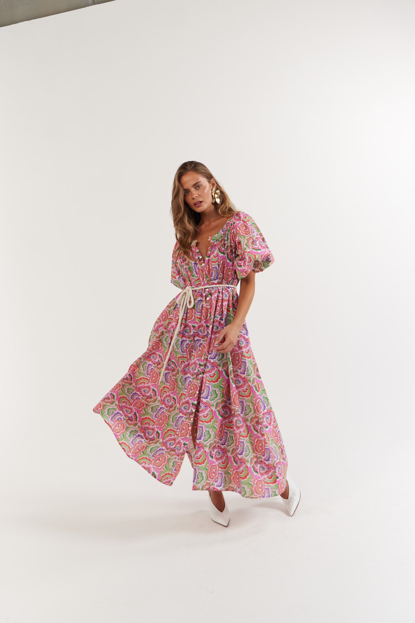 La Bohème Girls Moxie Mini Dress Denim Hearts