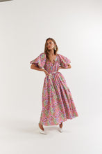 Load image into Gallery viewer, La Bohème Girls Camila Maxi Dress Cotton Agate Candy Apple