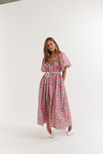 Load image into Gallery viewer, La Bohème Girls Camila Maxi Dress Cotton Agate Candy Apple