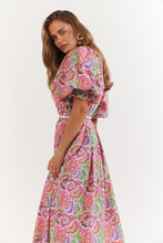 Load image into Gallery viewer, La Bohème Girls Camila Maxi Dress Cotton Agate Candy Apple