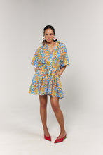 Load image into Gallery viewer, La Bohème Girls Moxie Mini Dress Cotton Agate Azure