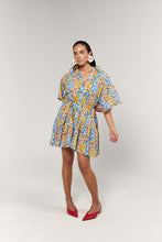 Load image into Gallery viewer, La Bohème Girls Moxie Mini Dress Cotton Agate Azure