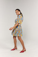 Load image into Gallery viewer, La Bohème Girls Moxie Mini Dress Cotton Agate Azure