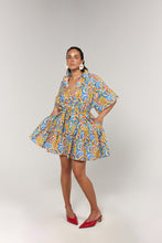 Load image into Gallery viewer, La Bohème Girls Moxie Mini Dress Cotton Agate Azure