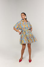Load image into Gallery viewer, La Bohème Girls Moxie Mini Dress Cotton Agate Azure