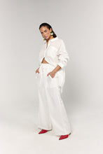 Load image into Gallery viewer, La Bohème Girls Juno Pant Blossom Embroidery White