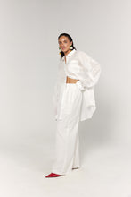 Load image into Gallery viewer, La Bohème Girls Juno Pant Blossom Embroidery White