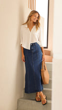 Load image into Gallery viewer, Blue Jean Baby Panel Maxi Skirt