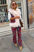 Load image into Gallery viewer, Red Tile Flared Jeans