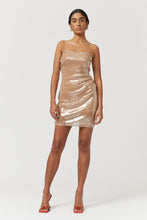 Load image into Gallery viewer, FRANKIE STRAPPY SEQUIN MINI DRESS - NUDE