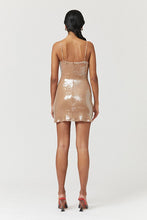 Load image into Gallery viewer, FRANKIE STRAPPY SEQUIN MINI DRESS - NUDE