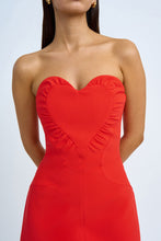 Load image into Gallery viewer, SERAPHINA STRUCTURED MINI DRESS - SCARLET RED