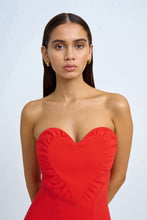 Load image into Gallery viewer, SERAPHINA STRUCTURED MINI DRESS - SCARLET RED