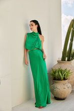 Load image into Gallery viewer, EMERALD EVE SILK SKIRT (sold as a set)
