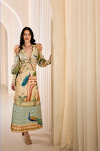 Load image into Gallery viewer, Coral Peacock Maxi Skirt