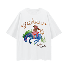 Load image into Gallery viewer, YEEHAW!! Oversize Deep Drop Shoulder Tee