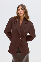Load image into Gallery viewer, Saskia Cinched Blazer - Chocolate
