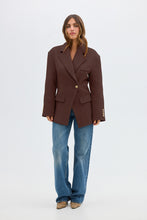 Load image into Gallery viewer, Saskia Cinched Blazer - Chocolate