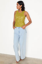 Load image into Gallery viewer, Lime Sequin Tank Top