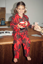 Load image into Gallery viewer, Kids Red Bow Cotton Button Through Pyjamas