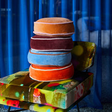 Load image into Gallery viewer, CASTILO ROUND VELVET CUSHION - MOCHA