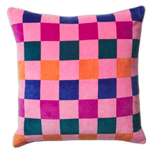 Load image into Gallery viewer, DAMAS CHECKERBOARD CUSHION - COSMOS